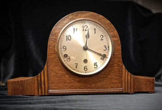 Napoleon Oak Mantle Clock | 8-Day Westminster Chime Movement