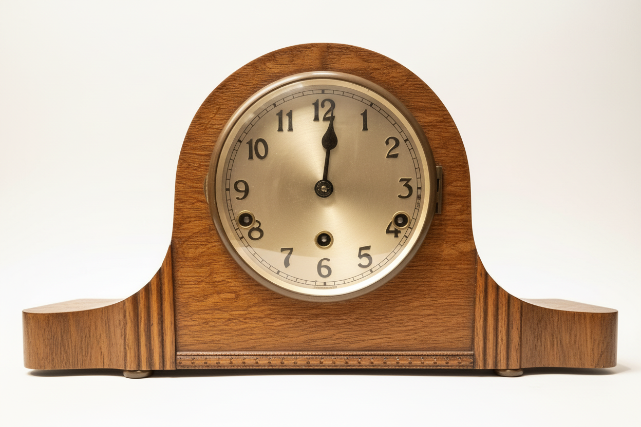 Napoleon Oak Mantle Clock | 8-Day Westminster Chime Movement