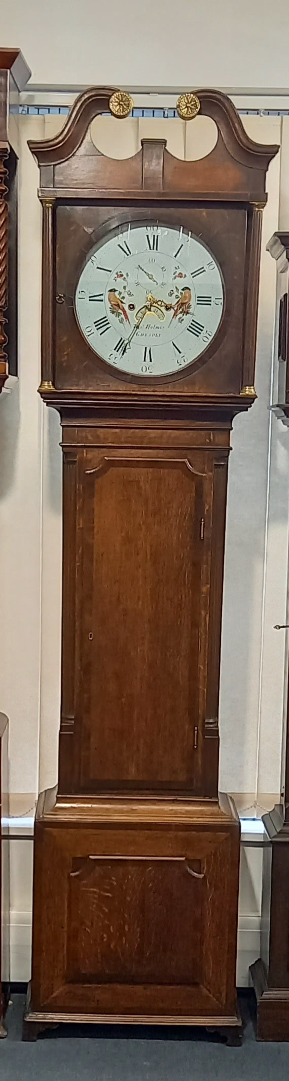 &#39;Cheadle&#39; Round Dial Oak/mahogany Grandfather Clock