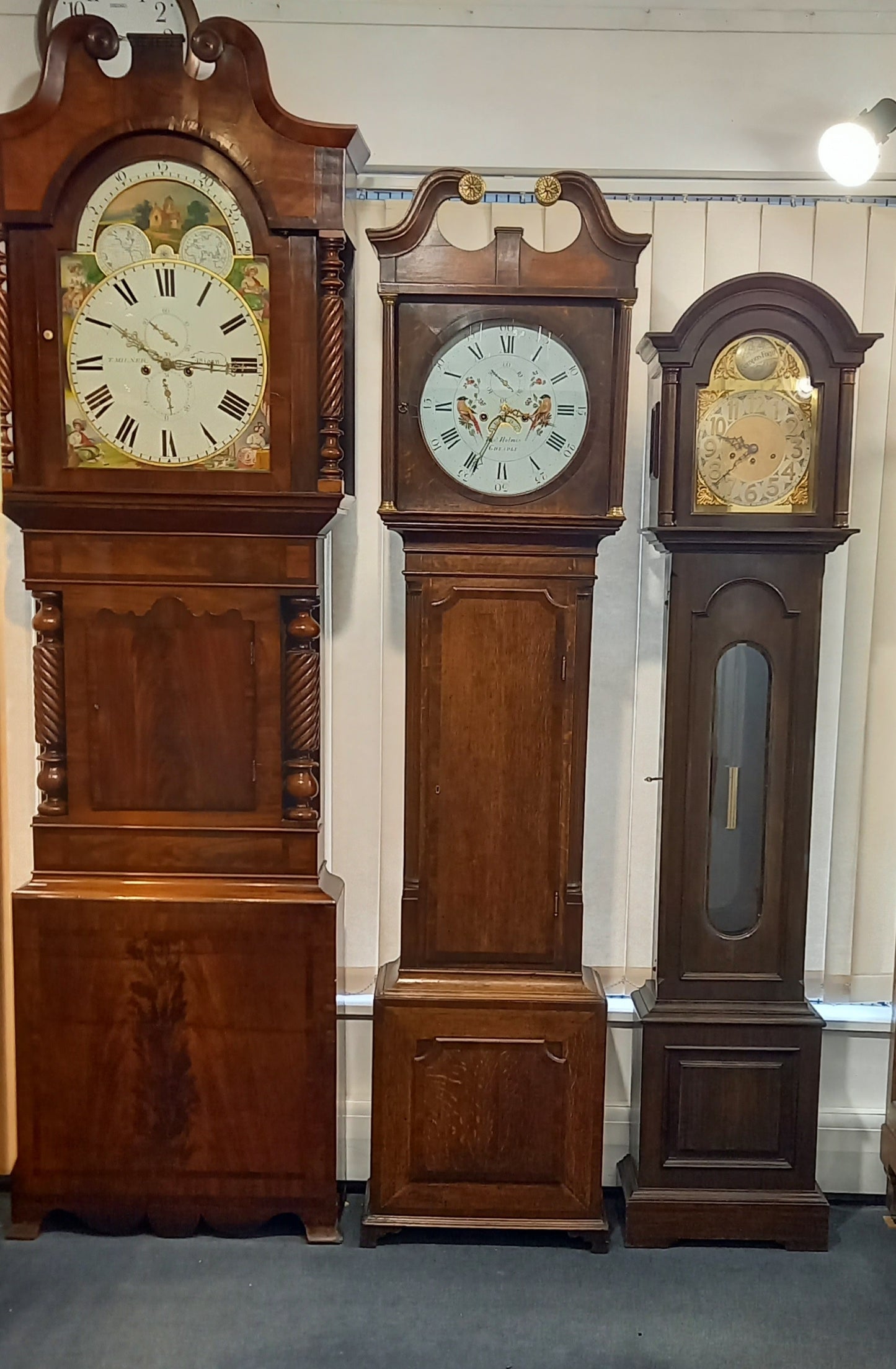 'Cheadle' Round Dial Oak/mahogany Grandfather Clock