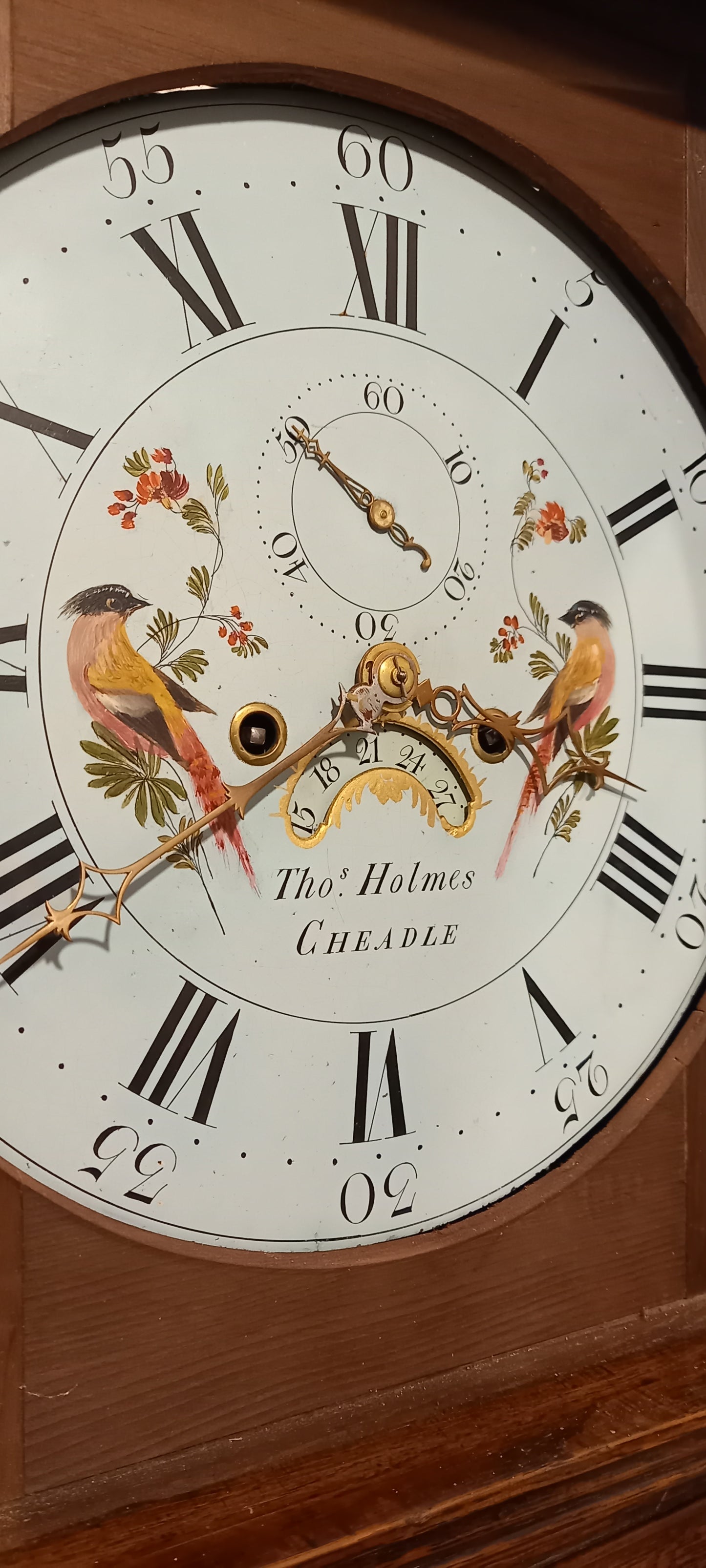 'Cheadle' Round Dial Oak/mahogany Grandfather Clock