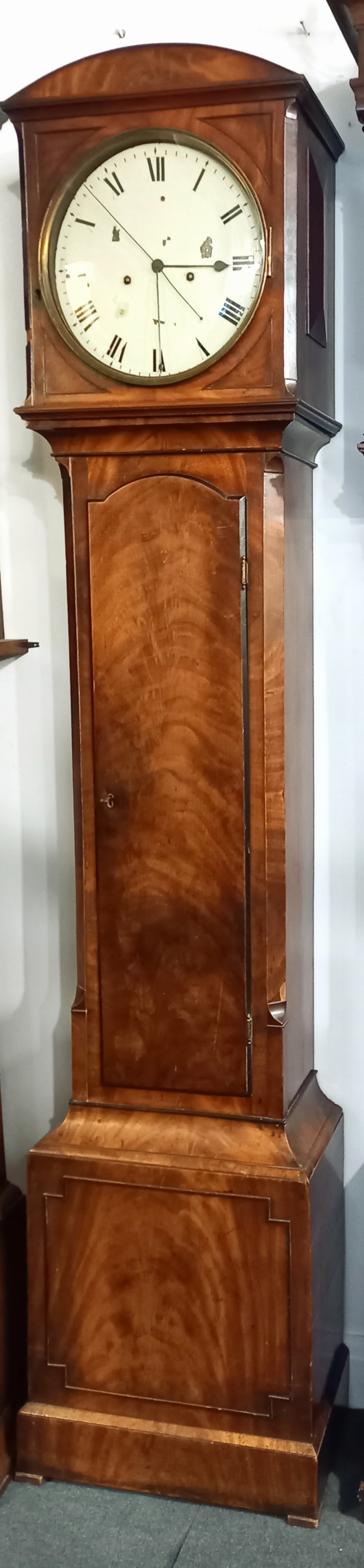 Rare 1870 Walnut Burr Grandfather Clock | 8-Day Centre Seconds Hand