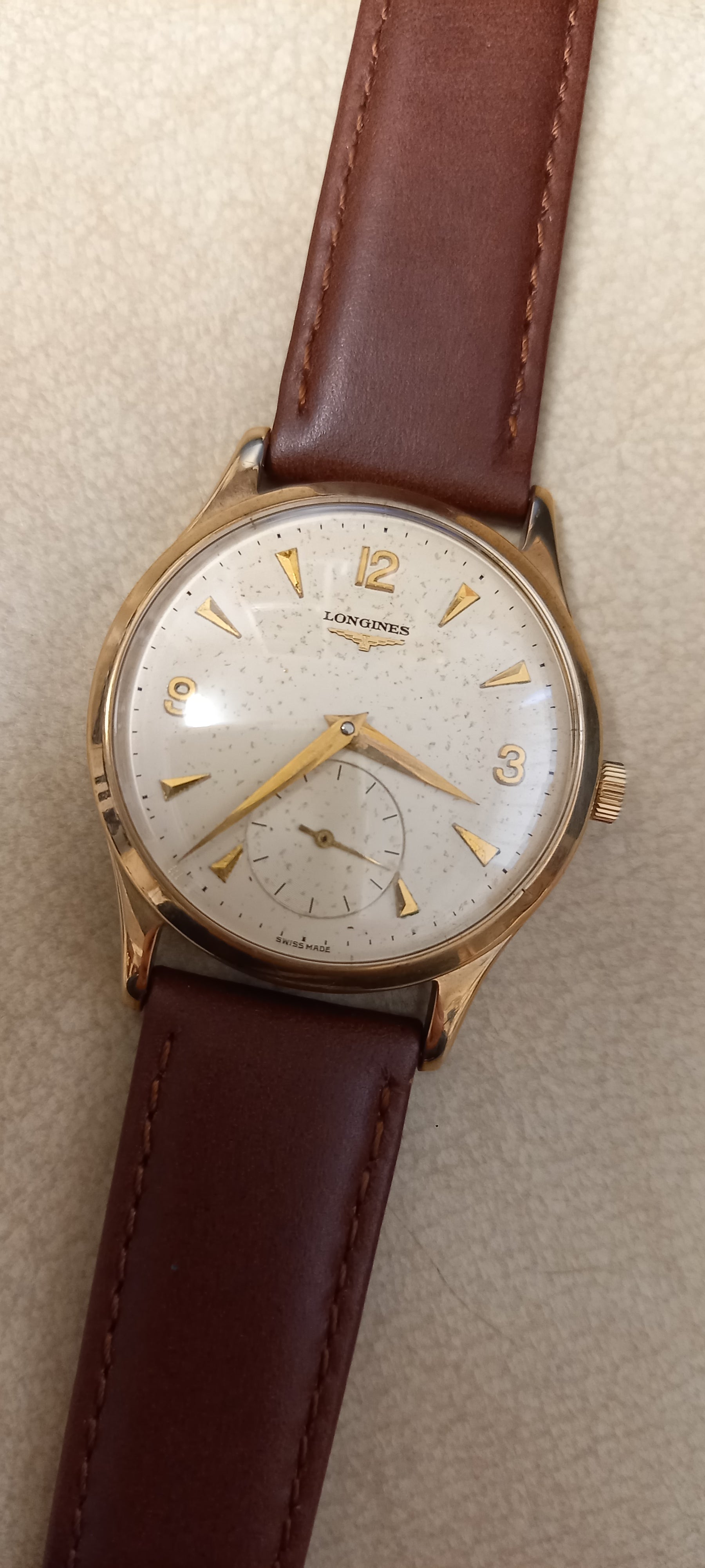Vintage Longines Manual Mechanical Watch, subs seconds dial