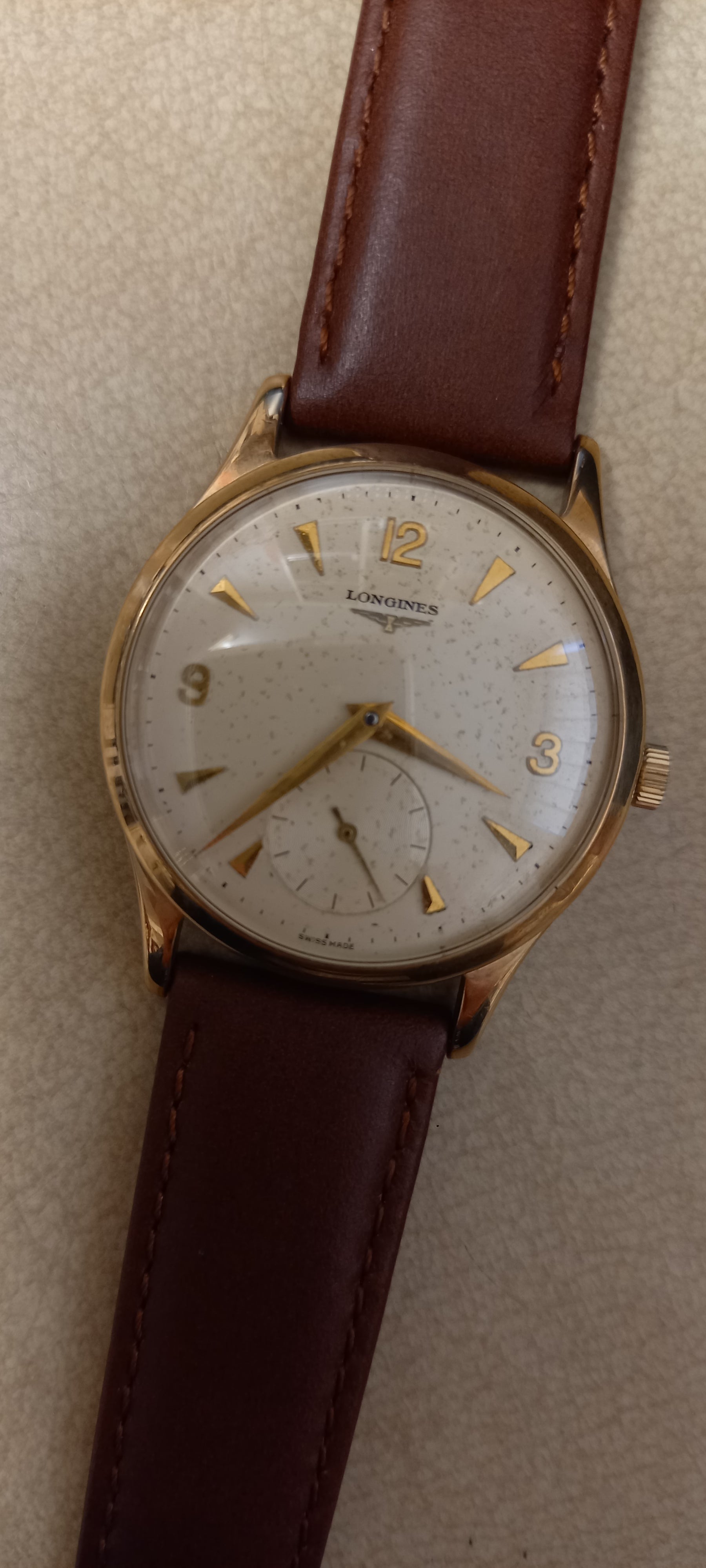 Vintage Longines Manual Mechanical Watch, subs seconds dial