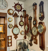 Antique Oak Ships Wheel Barometer