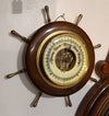 Antique Oak Ships Wheel Barometer