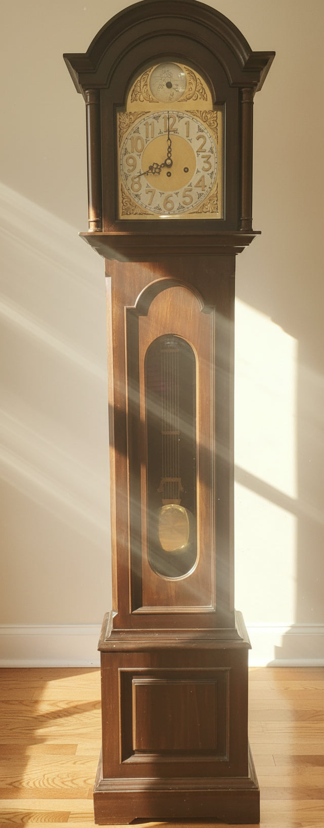 Traditional Mahogany Grandfather Clock - 6ft 4in Longcase Clock