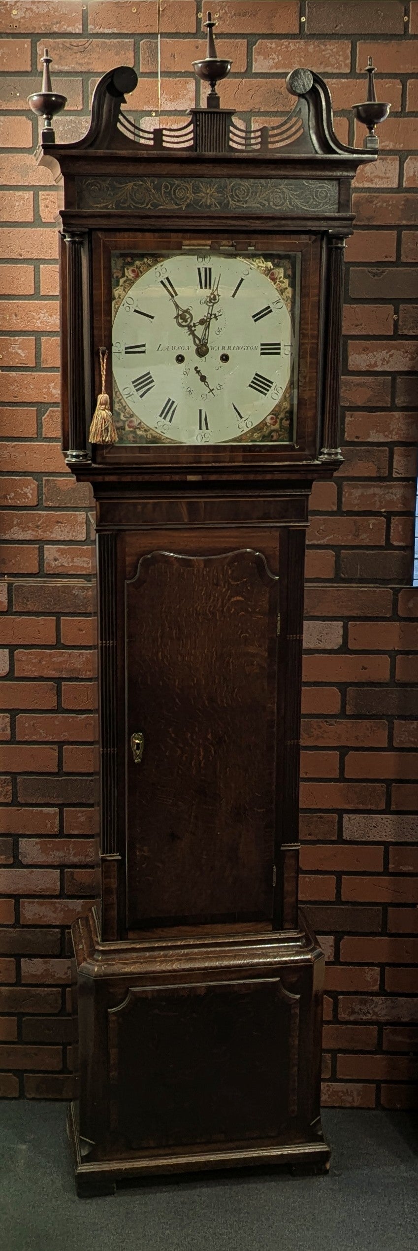 Antique J. Lawson Warrington Grandfather Clock | 8-Day Longcase c.1820