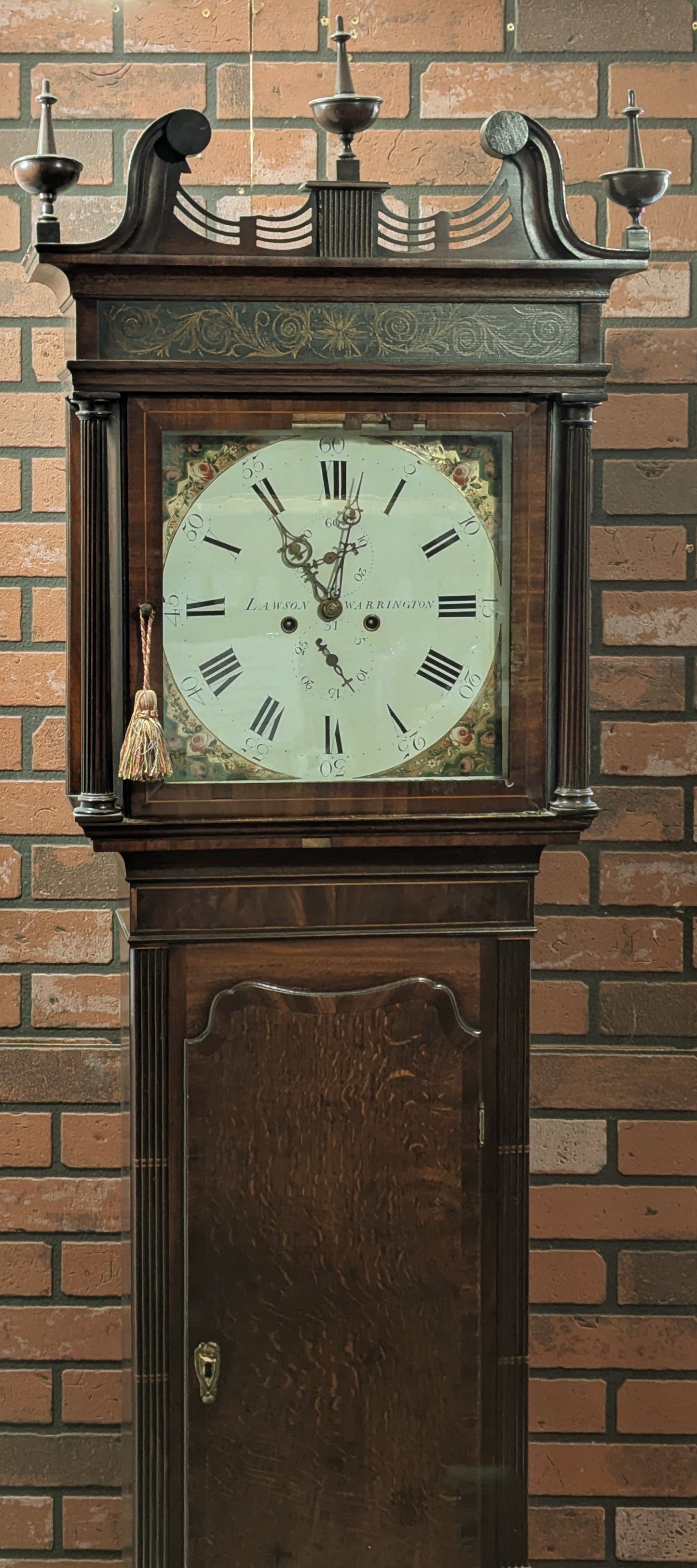 Antique J. Lawson Warrington Grandfather Clock | 8-Day Longcase c.1820
