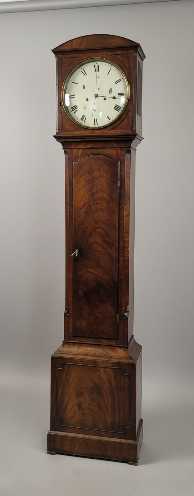 Rare 1870 Walnut Burr Grandfather Clock | 8-Day Centre Seconds Hand