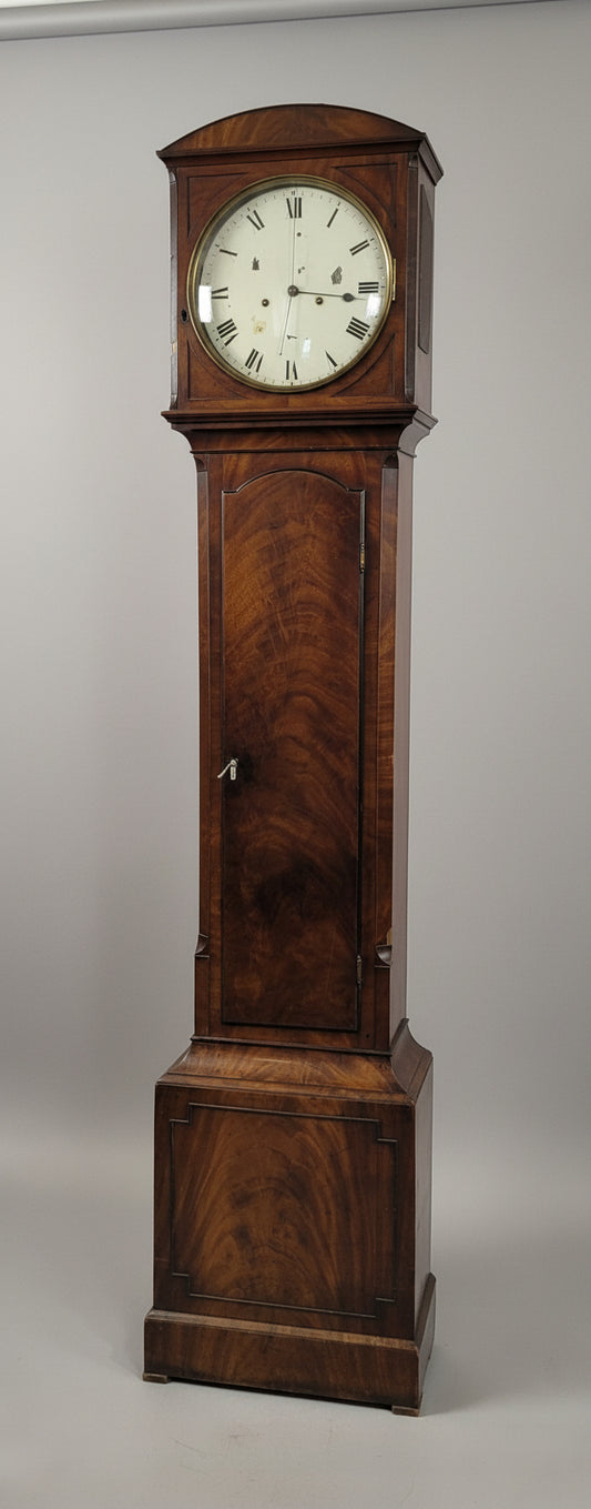 Rare 1870 Walnut Burr Grandfather Clock | 8-Day Centre Seconds Hand