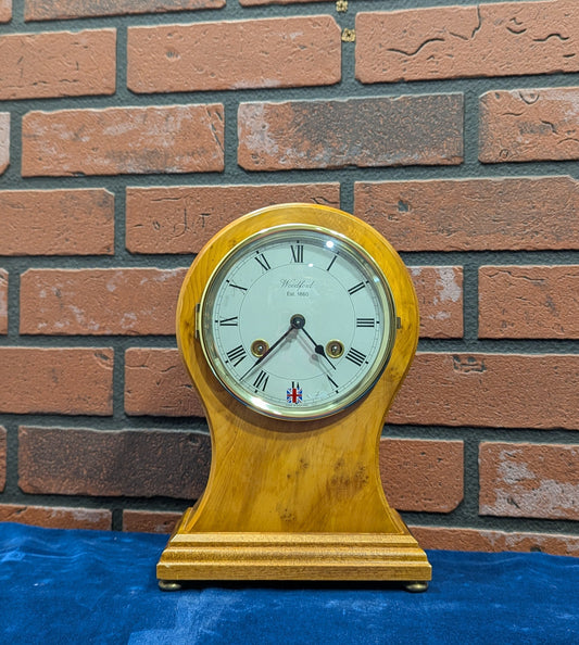 Woodford solid timber balloon Mantle Clock | 8-Day Mechanical Strike