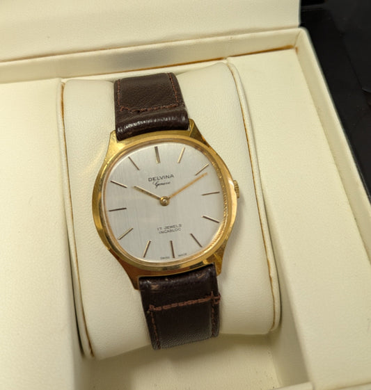 Vintage Delvina Geneve Manual Mechanical Watch