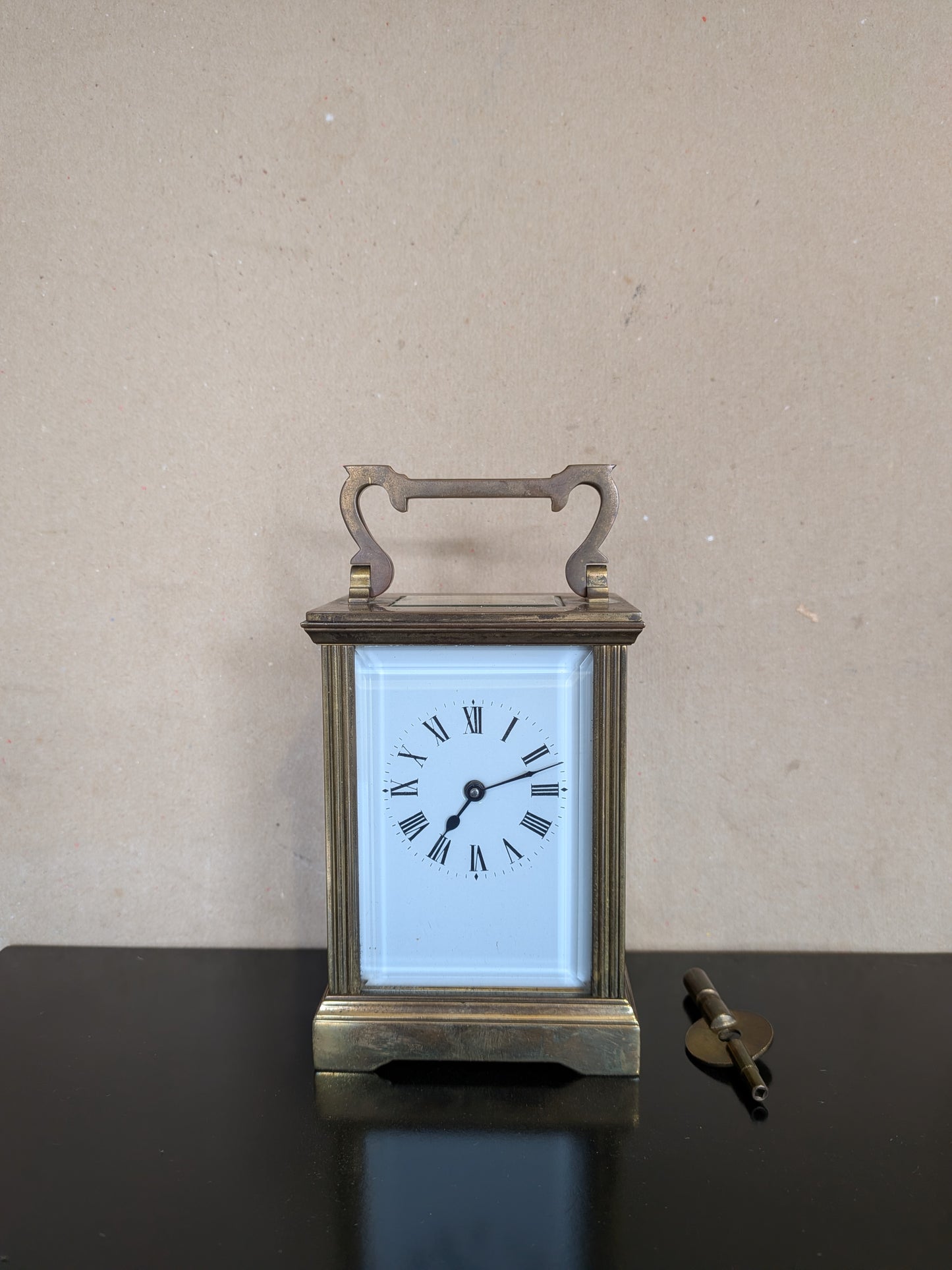 Vintage 1970s Reconditioned Brass Carriage Clock (8-Day Timepiece)