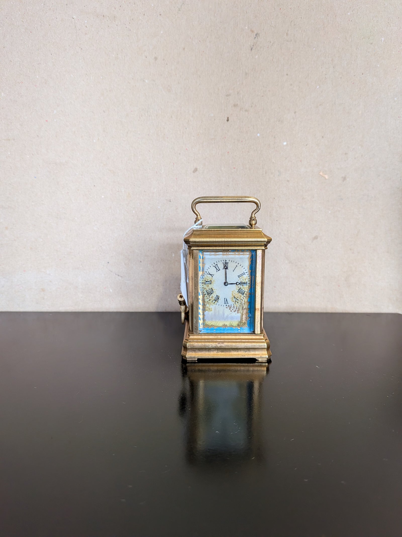 Miniature Sevres-style carriage clock