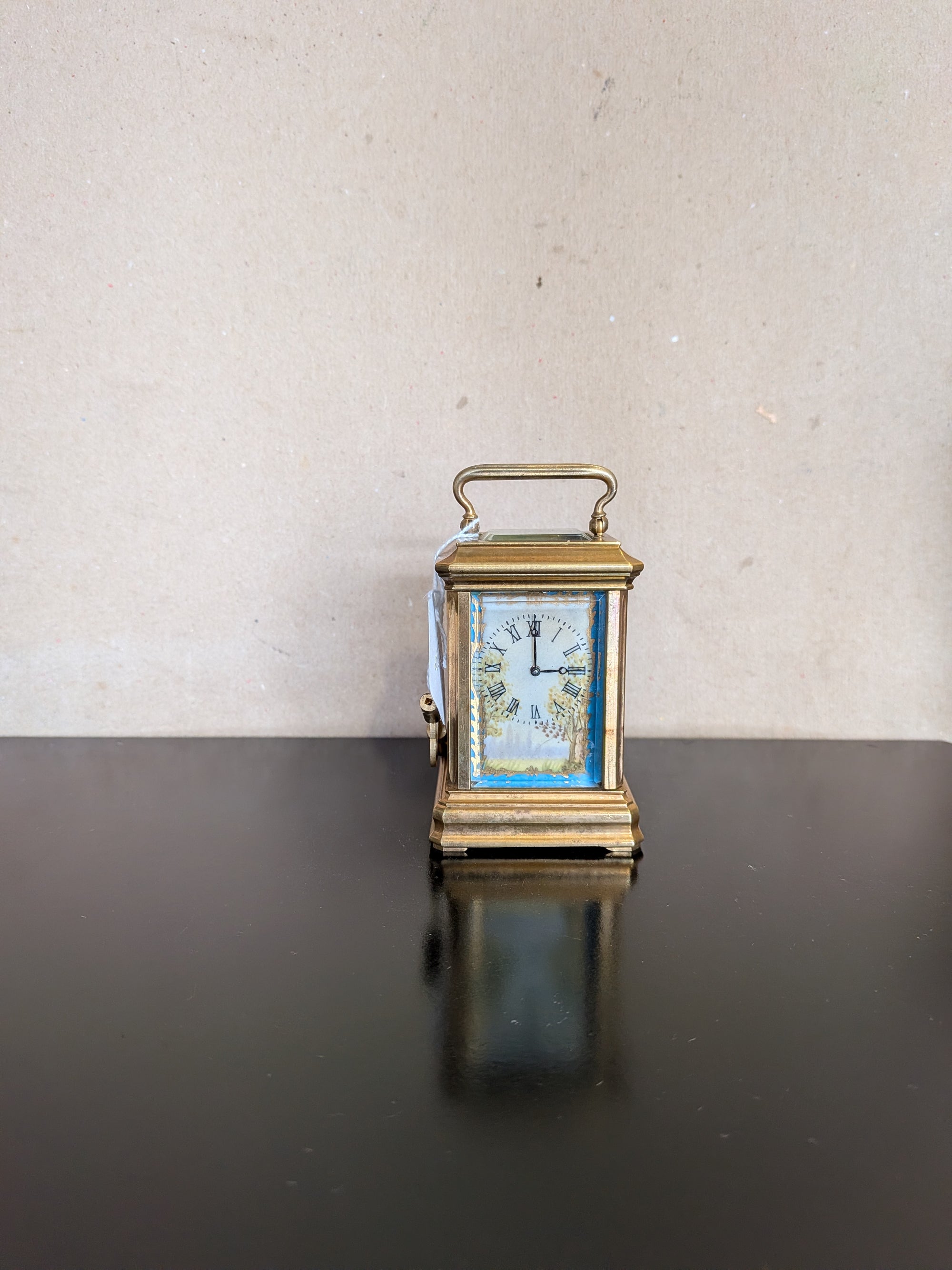 Miniature Sevres-style carriage clock