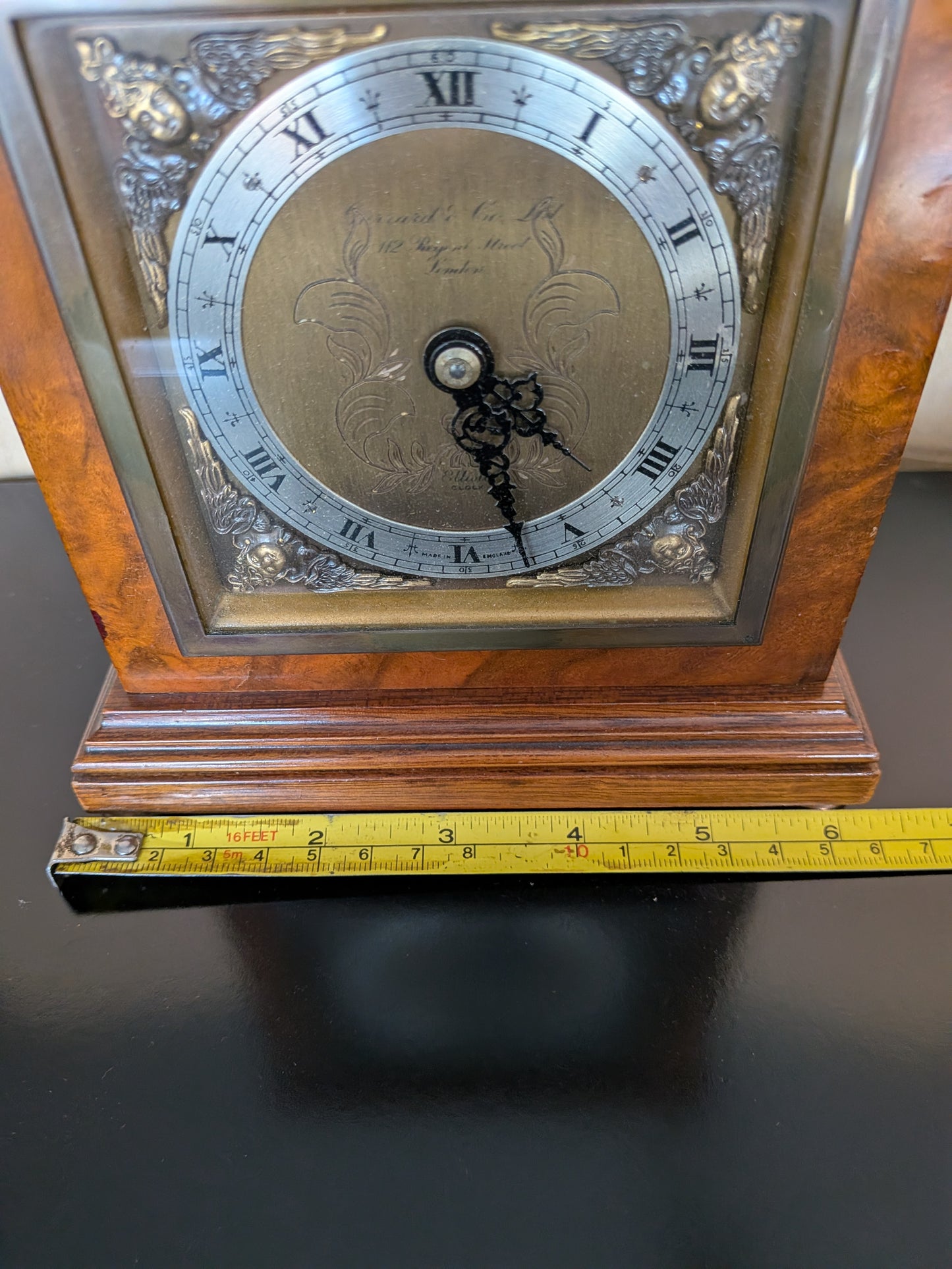 Elliott of London Reconditioned Walnut Mantel Bracket Clock (8-Day Timepiece)