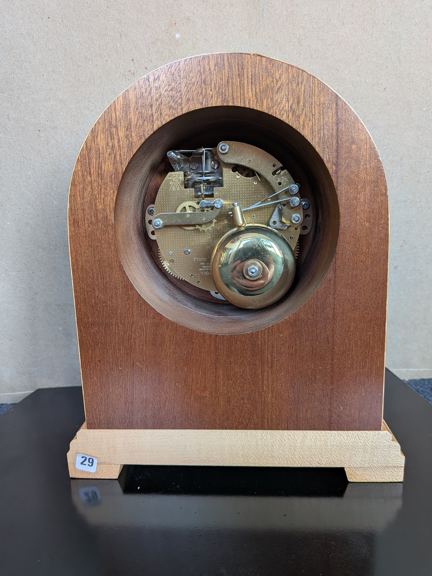 Woodford Beech Burr Mechanical Mantle Clock
