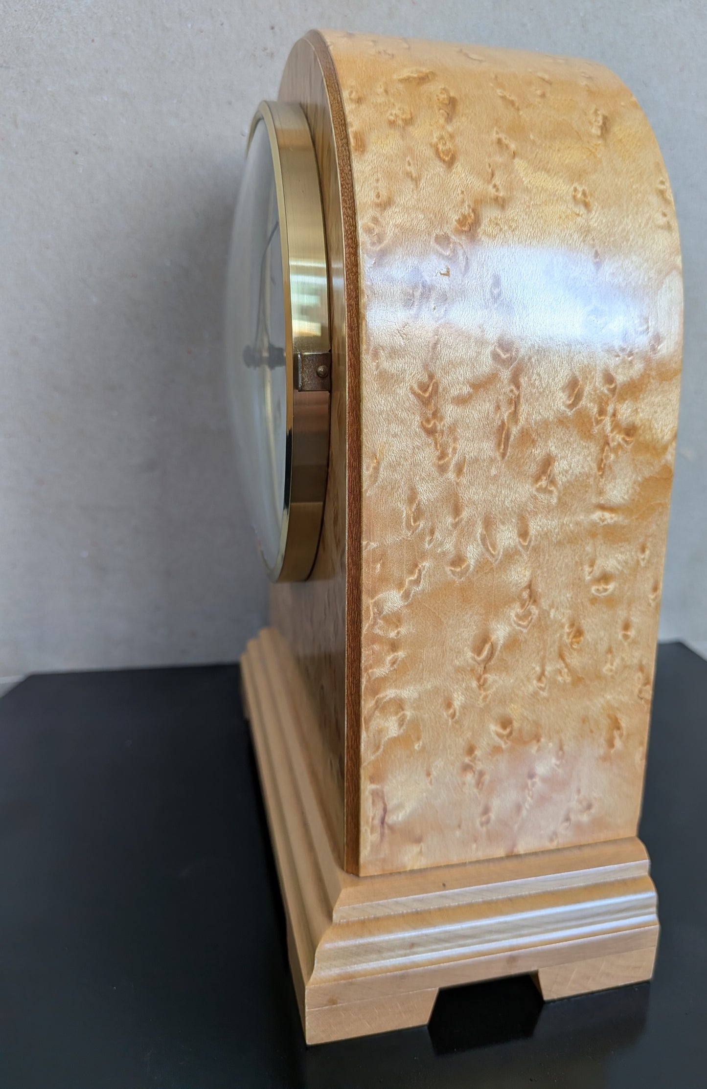 Woodford Beech Burr Mechanical Mantle Clock