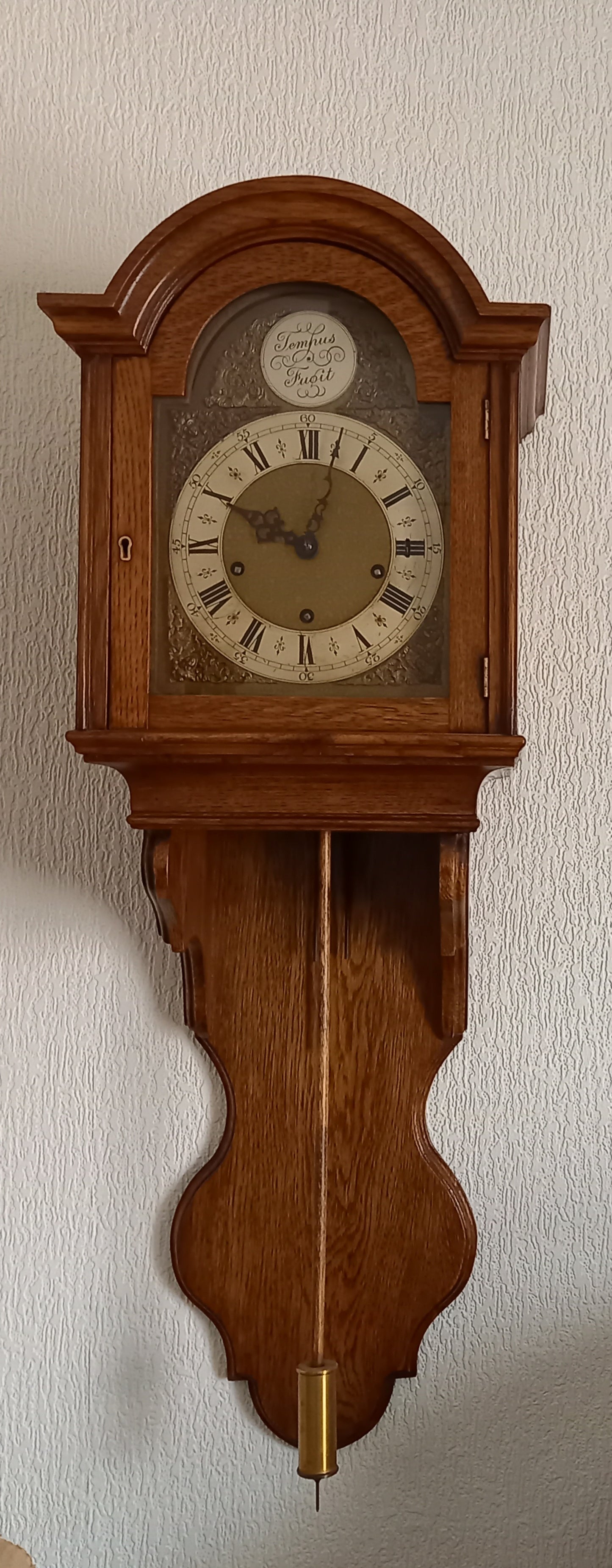 Solid Oak Half Grandfather Clock | 8-Day Westminster Chime