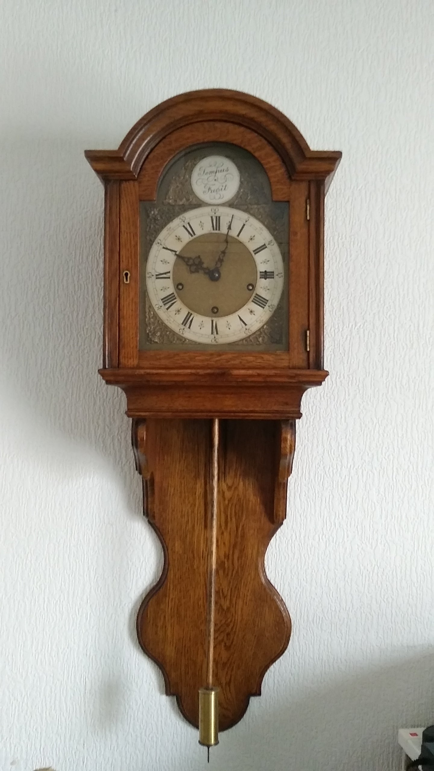 Solid Oak Half Grandfather Clock | 8-Day Westminster Chime