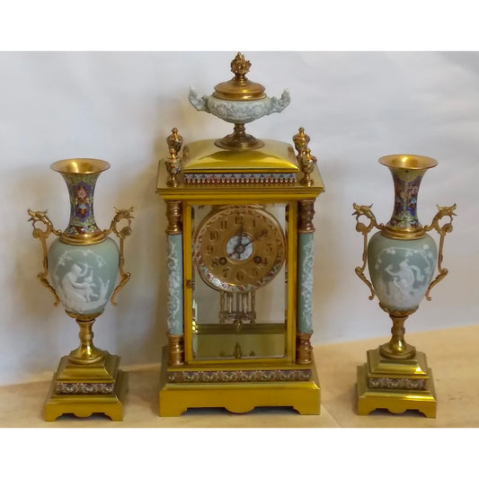 Antique Gilded French Garniture | Antique Clock | Clock Corner