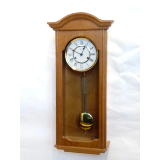 Hermle Solid Light Oak Wall Clock | 8-Day Mechanical Strike
