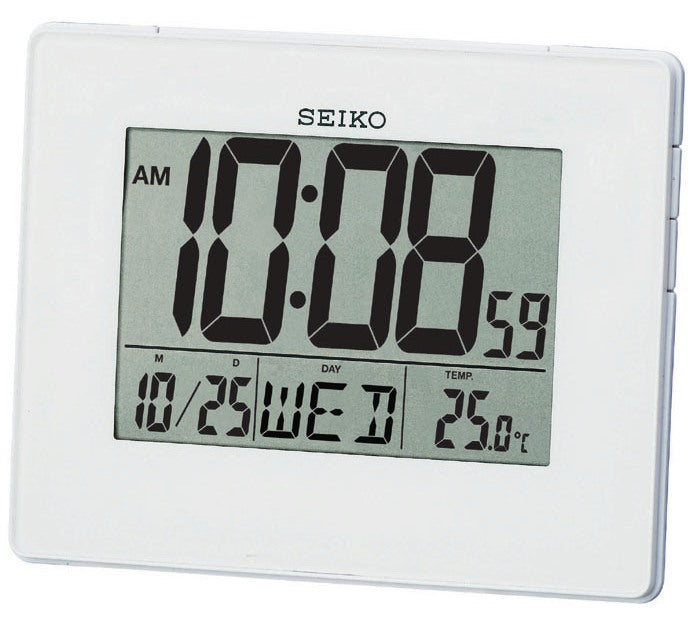 Seiko LCD Alarm/Calendar Clock with Folding Stand